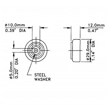 F1631 Cabinet & Amplifier Plastic Feet - 4 Pack, Heavy Duty Rubber Isolation Pads for Speaker, Studio Monitor & Audio Equipment - Reduce Vibration & Protect Floors