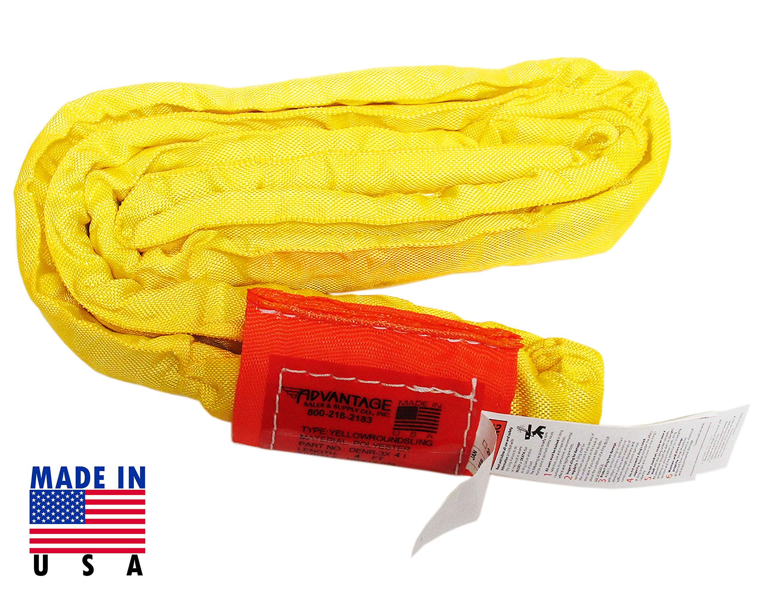 Heavy Duty Round Sling Wrecker Kit - Universal Recovery Tow & Crane Lifting Belts for Trucks, Vehicles & Equipment - Ideal for Towing, Construction & Industrial Use