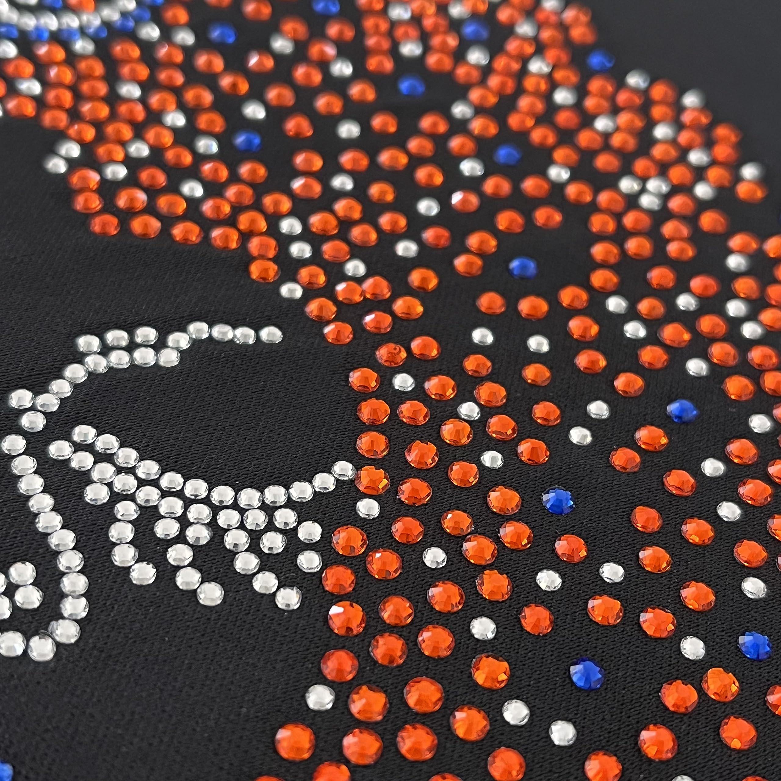 African American Woman Orange Hair Iron-on Rhinestone Design for T-Shirts, Hoodies & DIY Crafts | Perfect for Custom Apparel & Fashion Accessories