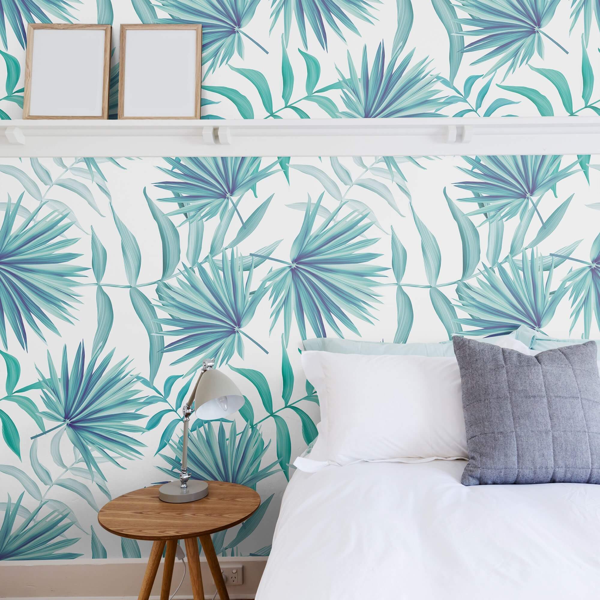 Green Botanical Floral Peel and Stick Removable Wallpaper - Self-Adhesive Decorative Vinyl for Bedroom, Living Room & Office Decor