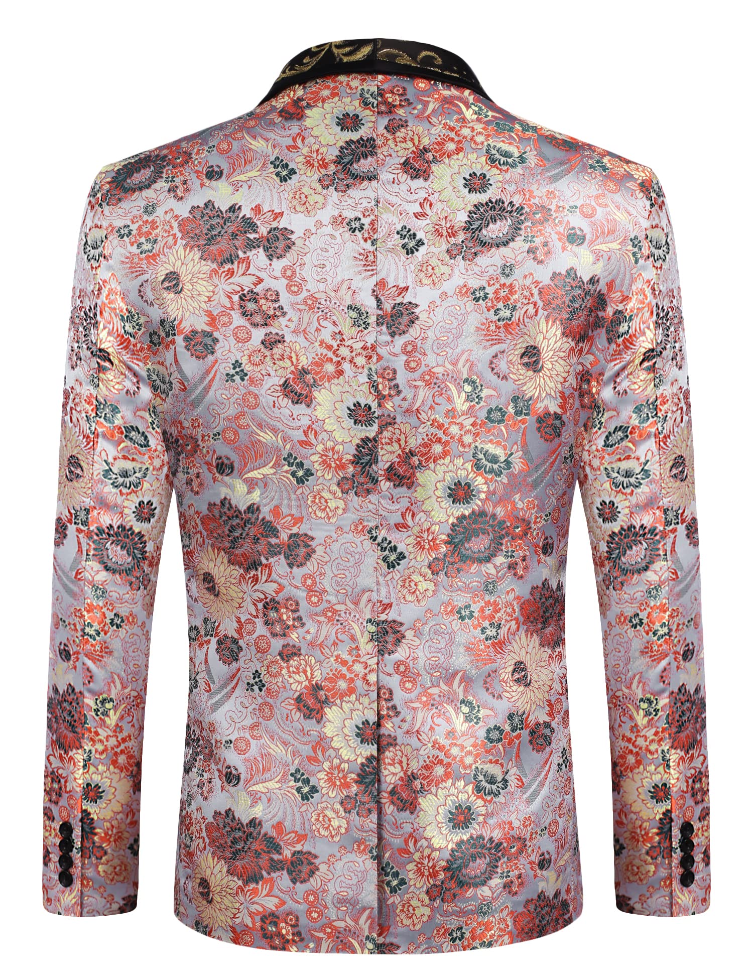 COOFANDY Slim Fit Floral Suit Jacket for Men - Wedding & Party Blazer