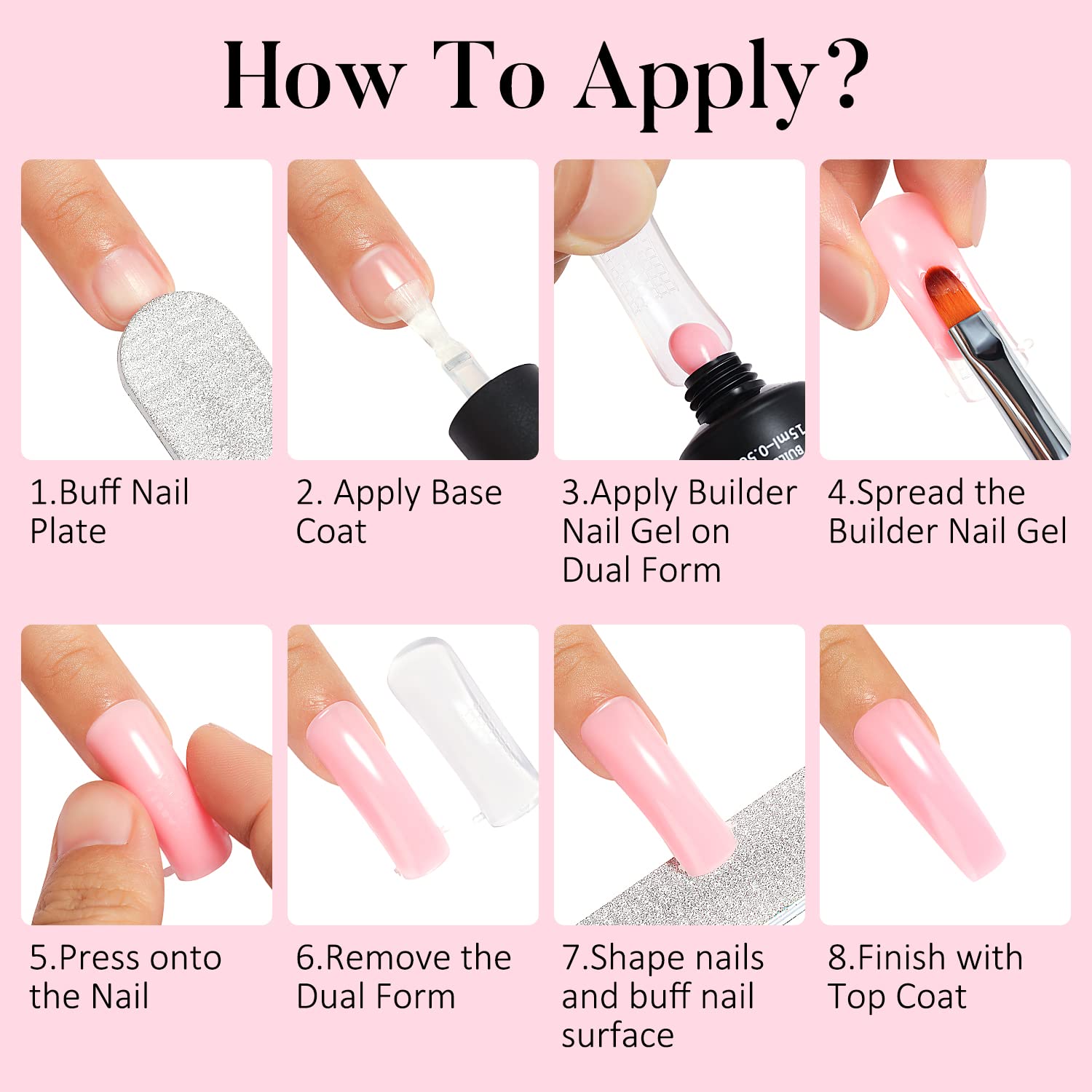 AIMEILI 30ml Soak Off UV LED Nail Extension Builder Gel - White False Nails for Salon & Home Manicure | Perfect for Nail Art, Extensions & DIY Gel Polish Application