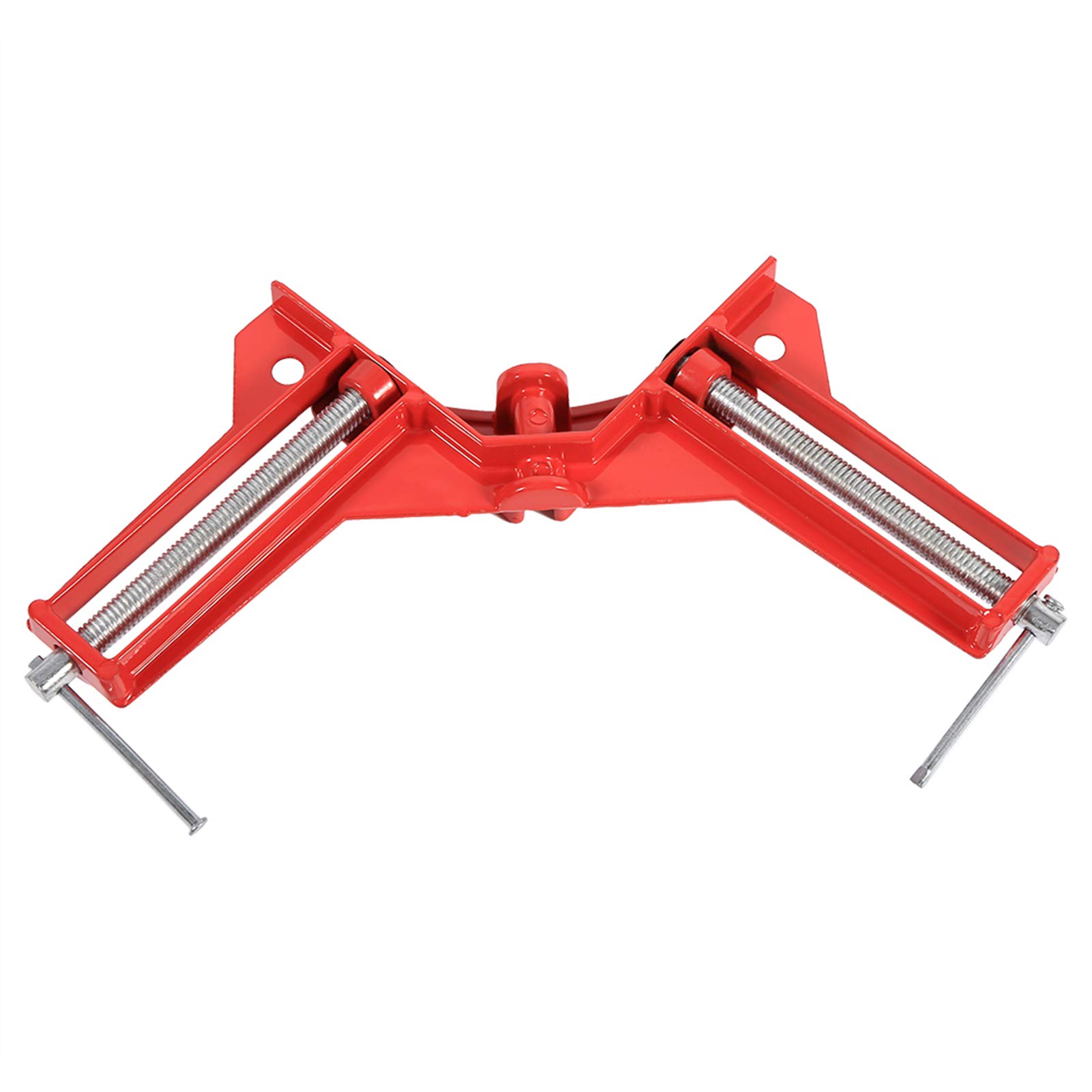 90 Degree Right Angle Corner Clamp - Heavy Duty Picture Frame Holder & Woodworking Tool for DIY Projects, Carpentry, and Home Improvement (Red) - Perfect for Framing, Cabinet Making, and Furniture Assembly
