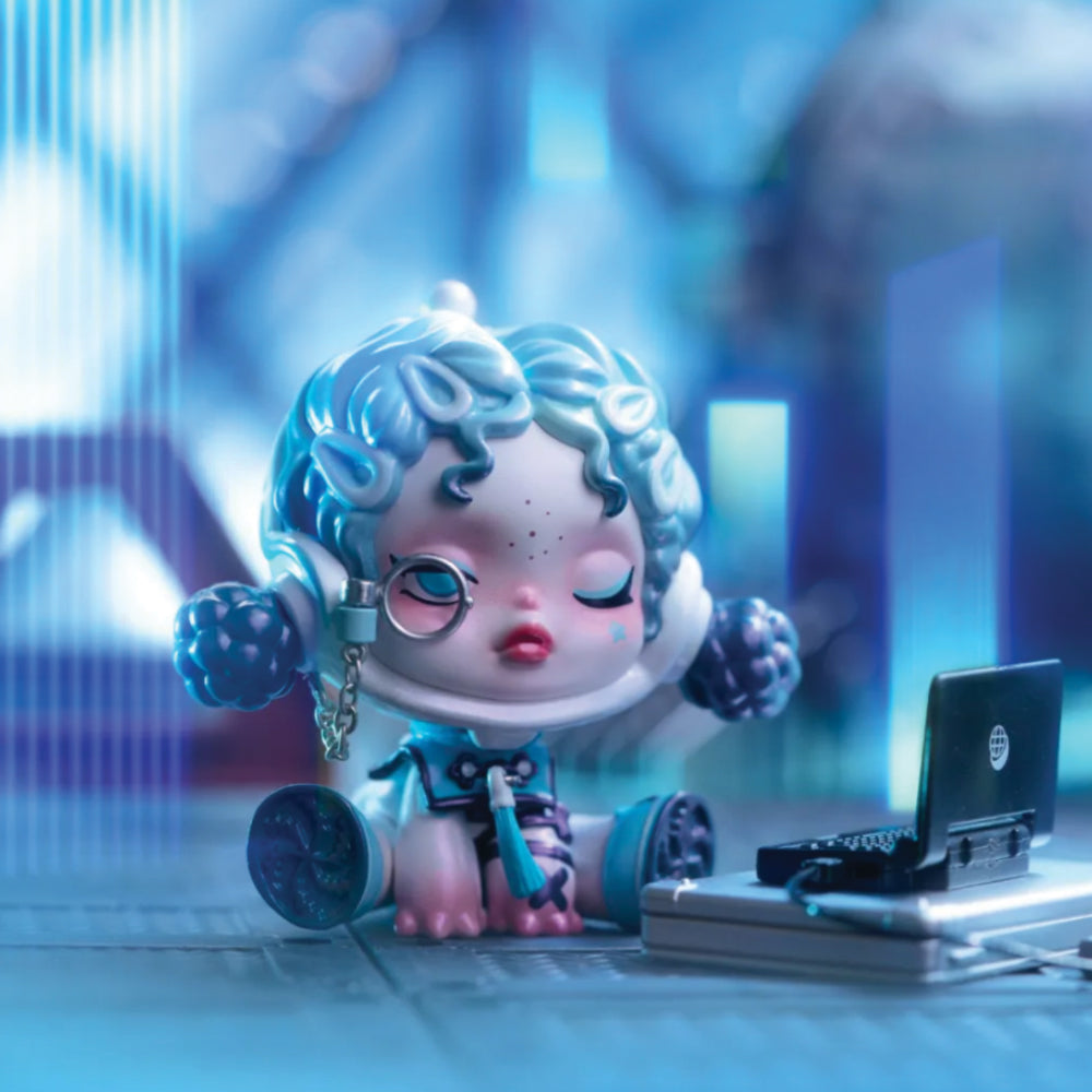 SkullPanda City of Night Collectible Figure - Cute Kawaii Art Toy for Home Decor, Office Display & Anime Lover Gift
