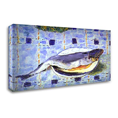 Pierre Bonnard Fish in A Dish 24x16 Gallery Wrapped Canvas Art Print - Modern Wall Decor for Living Room, Bedroom & Office