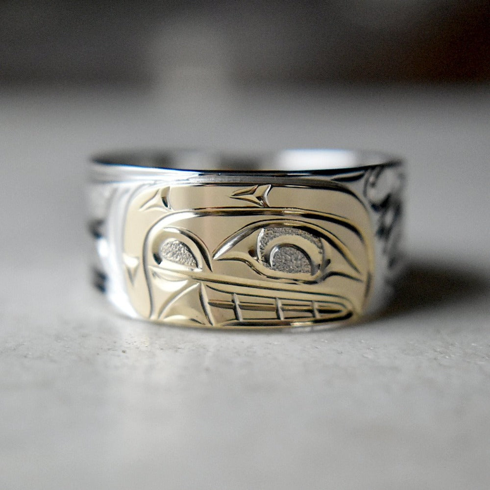 Flat & Tapered Gold Overlay Ring by Joe Descoteaux - Elegant Minimalist Jewelry for Women, Perfect for Everyday Wear, Special Occasions & Gifts