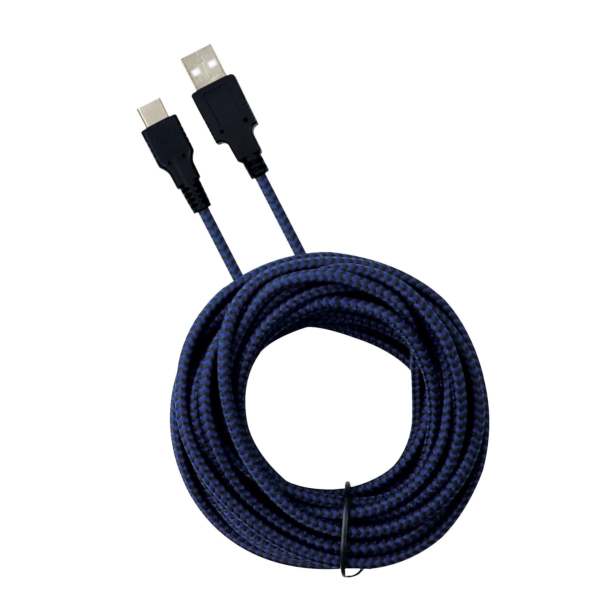 3M USB Charging Cable for PlayStation 5™ - Fast Charge & Play Sync - Durable Nylon Braided Cord for PS5 Controller & Gaming Accessories - Perfect for Long Gaming Sessions & Travel