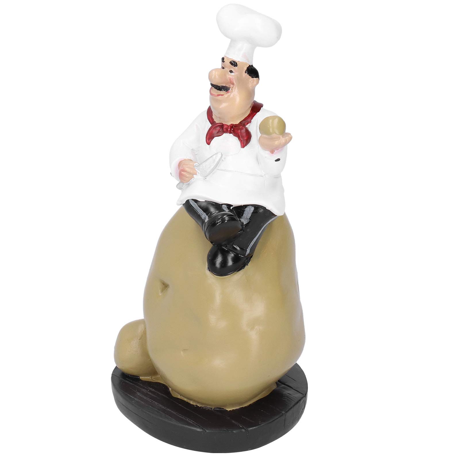 Cyrank 4pcs Italian Chef Statue - Cute Kitchen Figurines for Restaurant, Cafe, Bar & Shop Décor - Perfect for Home Kitchen, Office Desk, and Gift Ideas