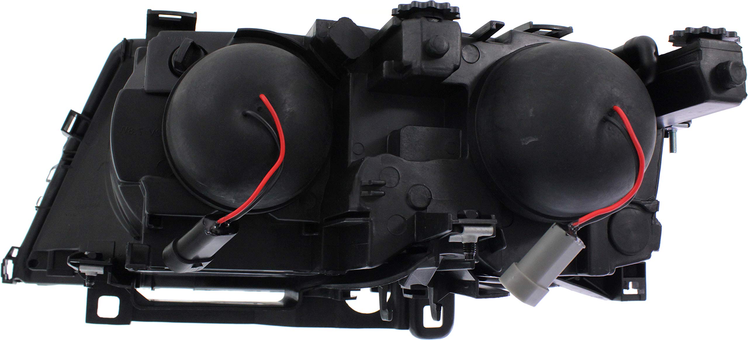 BMW 3-Series (2002-2005) Right Passenger Side Halogen Headlight Assembly - Black Interior, Compatible with 320i 323i 325i 328i 330i Sedan & Wagon - Direct Replacement for Improved Night Driving Safety