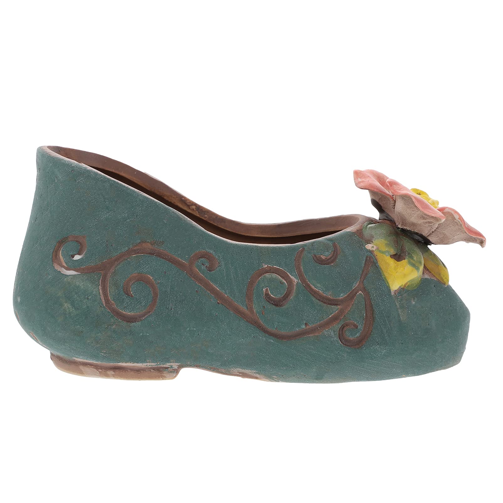Angoily Ceramic Shoe-Shaped Flower Pot Planter for Succulents & Cactus - Mini Decorative Home & Garden Decor - Perfect for Indoor Plants, Office Desk, and Gift Ideas