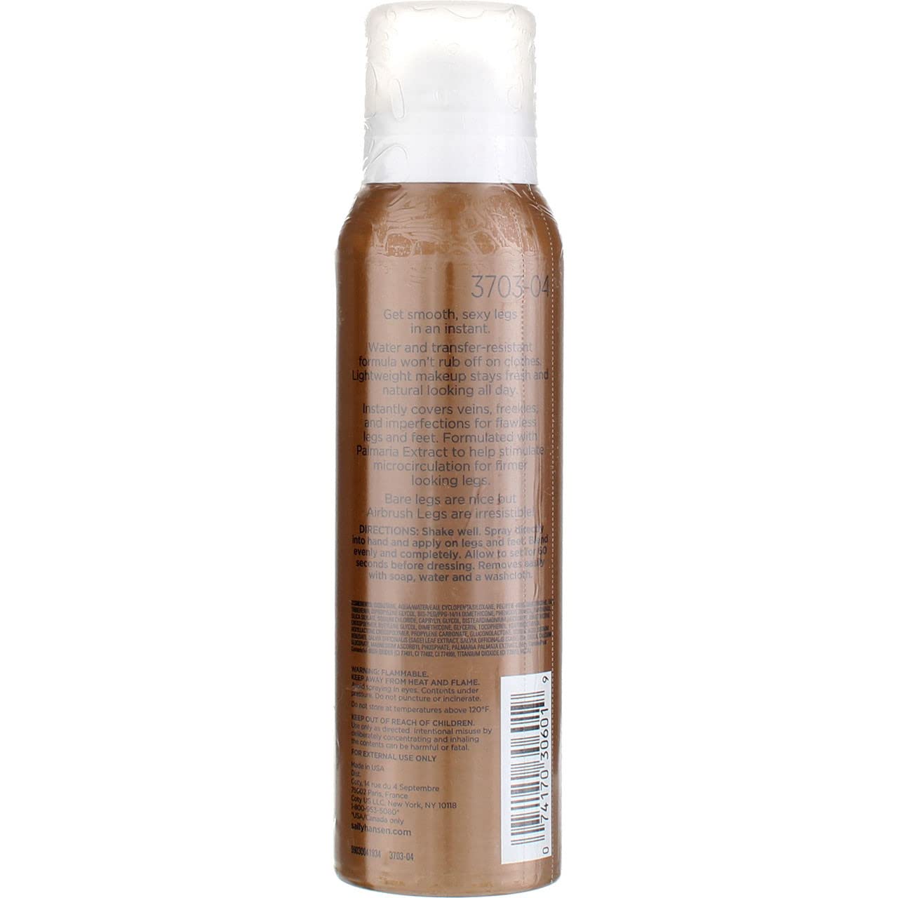 Sally Hansen Airbrush Legs Deep Glow Body Makeup - 4.4 oz (130ml) - 2 Pack - Instant Leg Tan & Even Skin Tone - Perfect for Summer, Weddings & Special Events