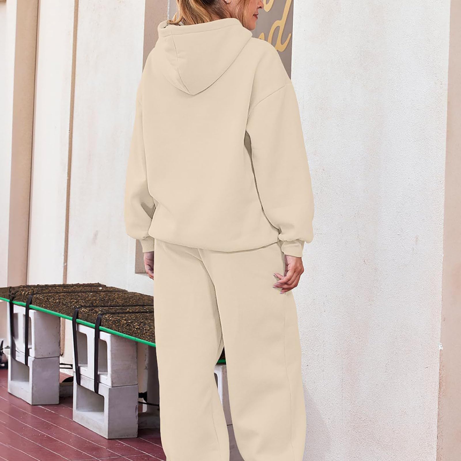 Women's 2-Piece Sweatsuit Set - Casual Lounge Wear & Jogger Outfit for Comfort & Style | Perfect for Home, Gym, and Running Errands