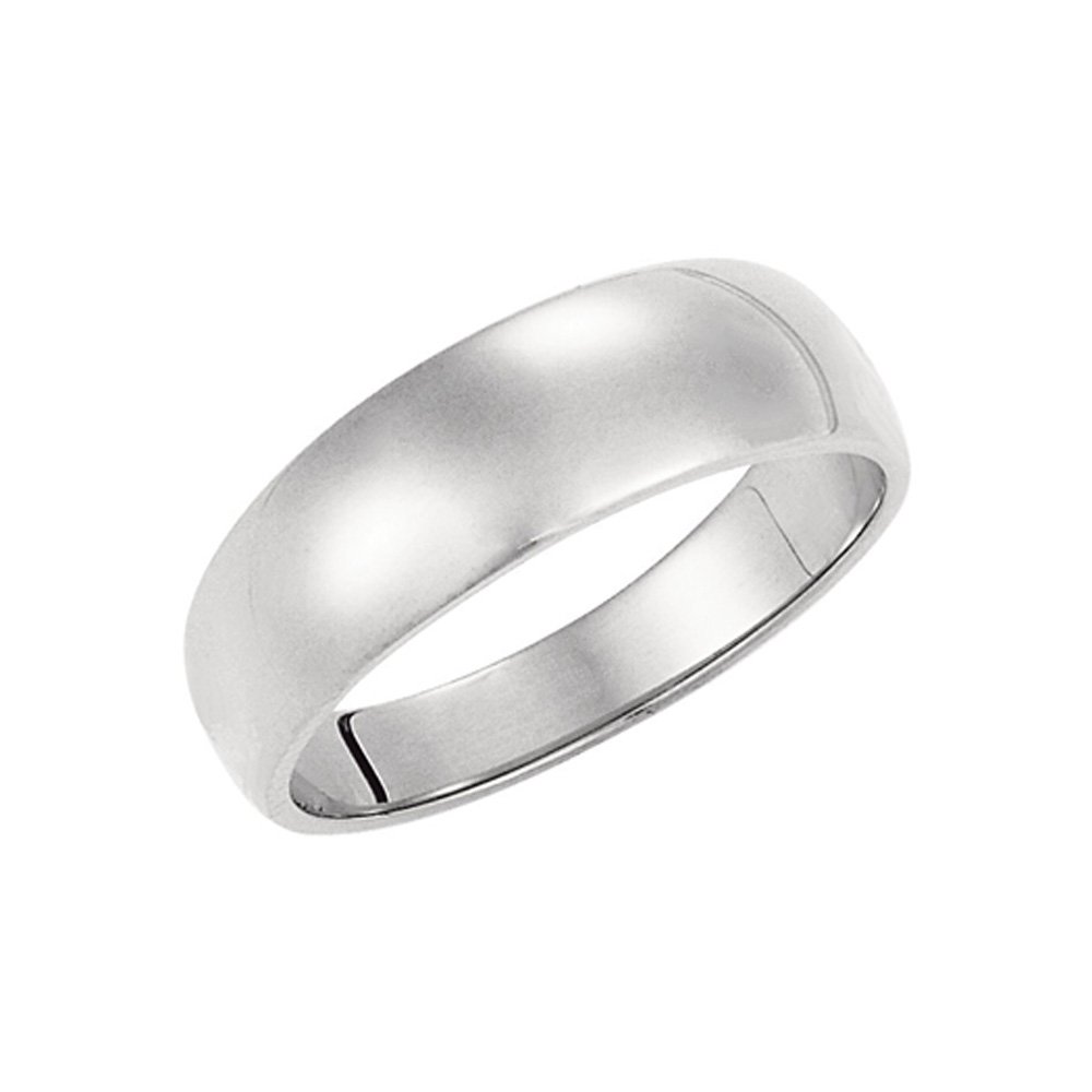 14k White Gold Black Bow 4mm Half Round Tapered Wedding Band - Perfect for Engagements, Anniversaries & Special Occasions