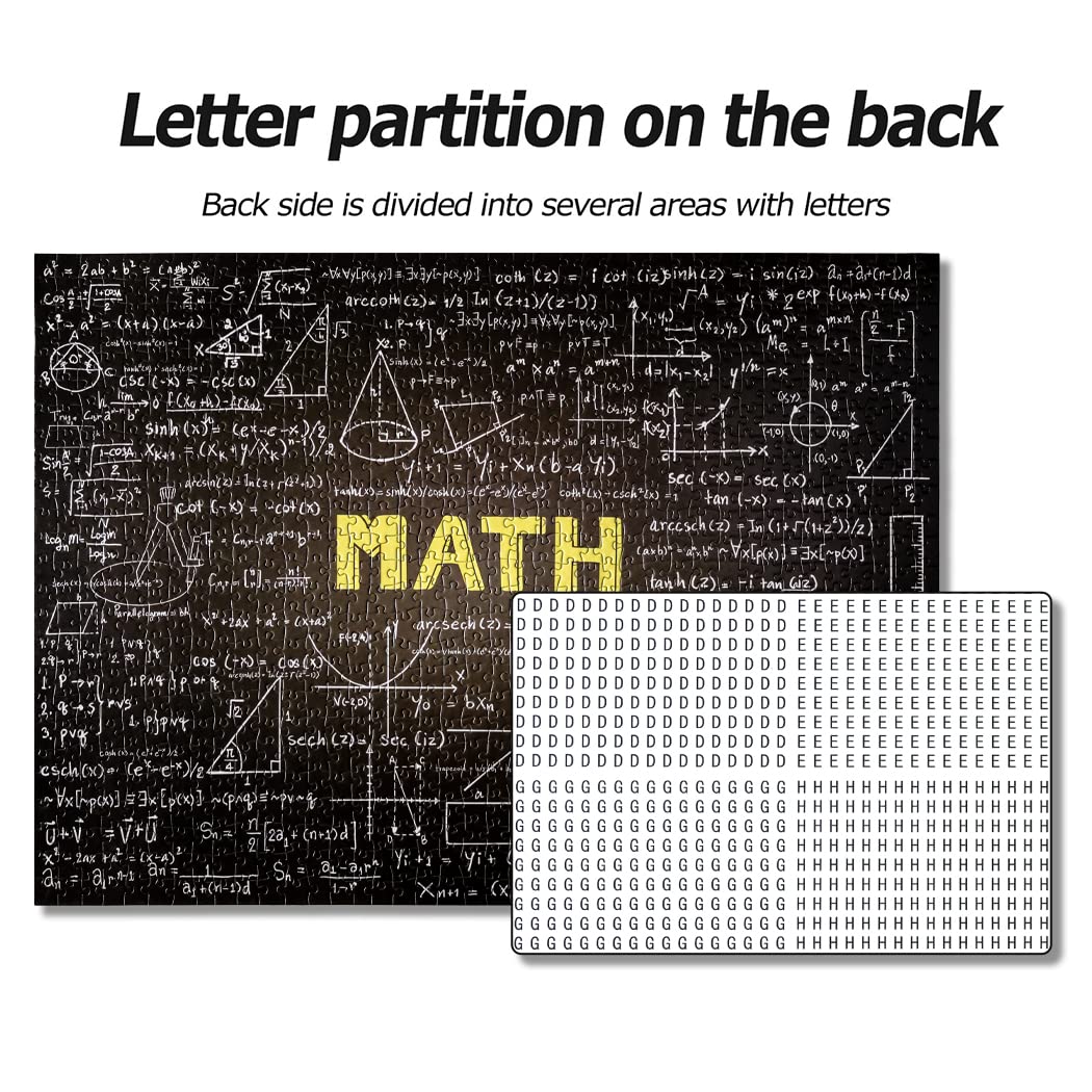 Bgraamiens 1000-Piece Math Puzzle - Challenging Black and White Board Game for Adults & Teens | Perfect for Family Game Night, Brain Training & Home Decor