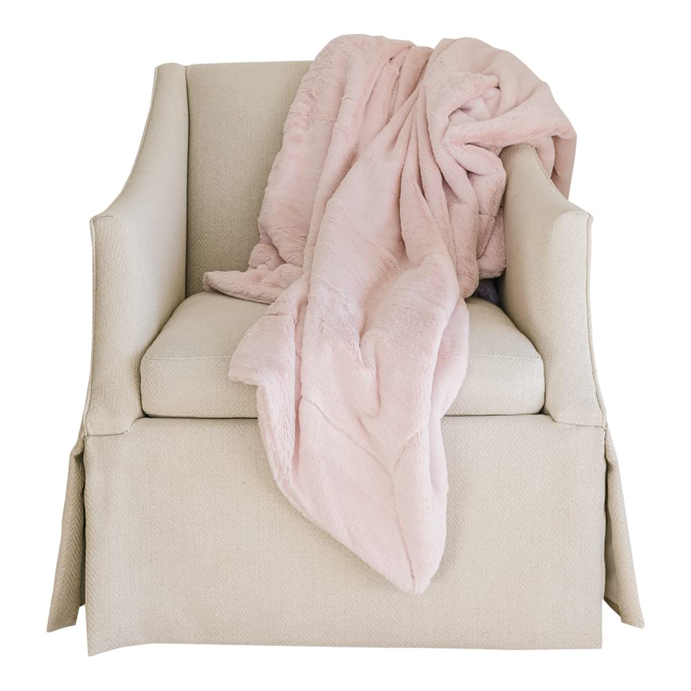 Premium Minky Blankets for Adults, Kids & Teens - Ultra Soft, Warm & Cozy Fleece Throw - Blossom Pink - Perfect for Bed, Sofa, Travel & Gift Giving
