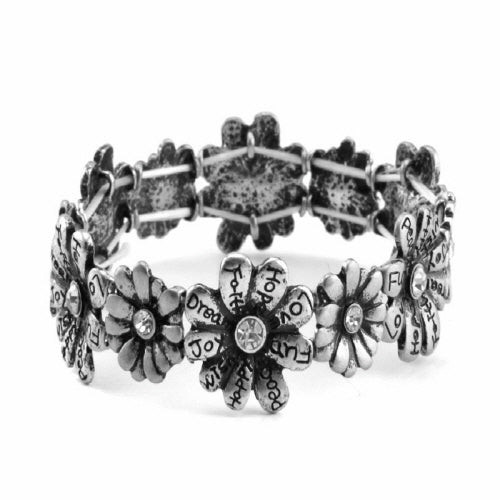 Inspiration Flower Bracelet for Women - Elegant Floral Charm Bangle for Casual Wear, Parties & Special Occasions