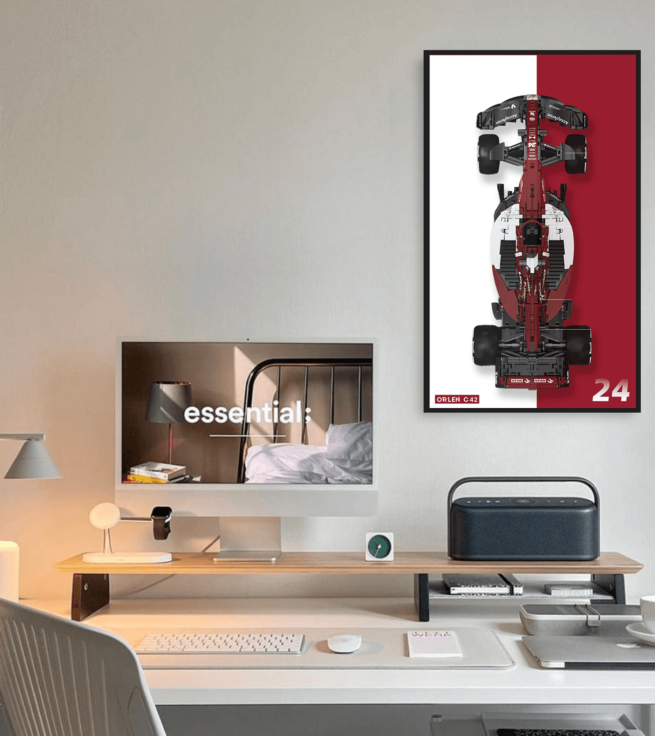 Alfa Romeo F1 Team ORLEN C42 C64005 Display Wall Mount - Premium Formula 1 Memorabilia for Home & Office Decor - Perfect for Racing Fans & Collectors