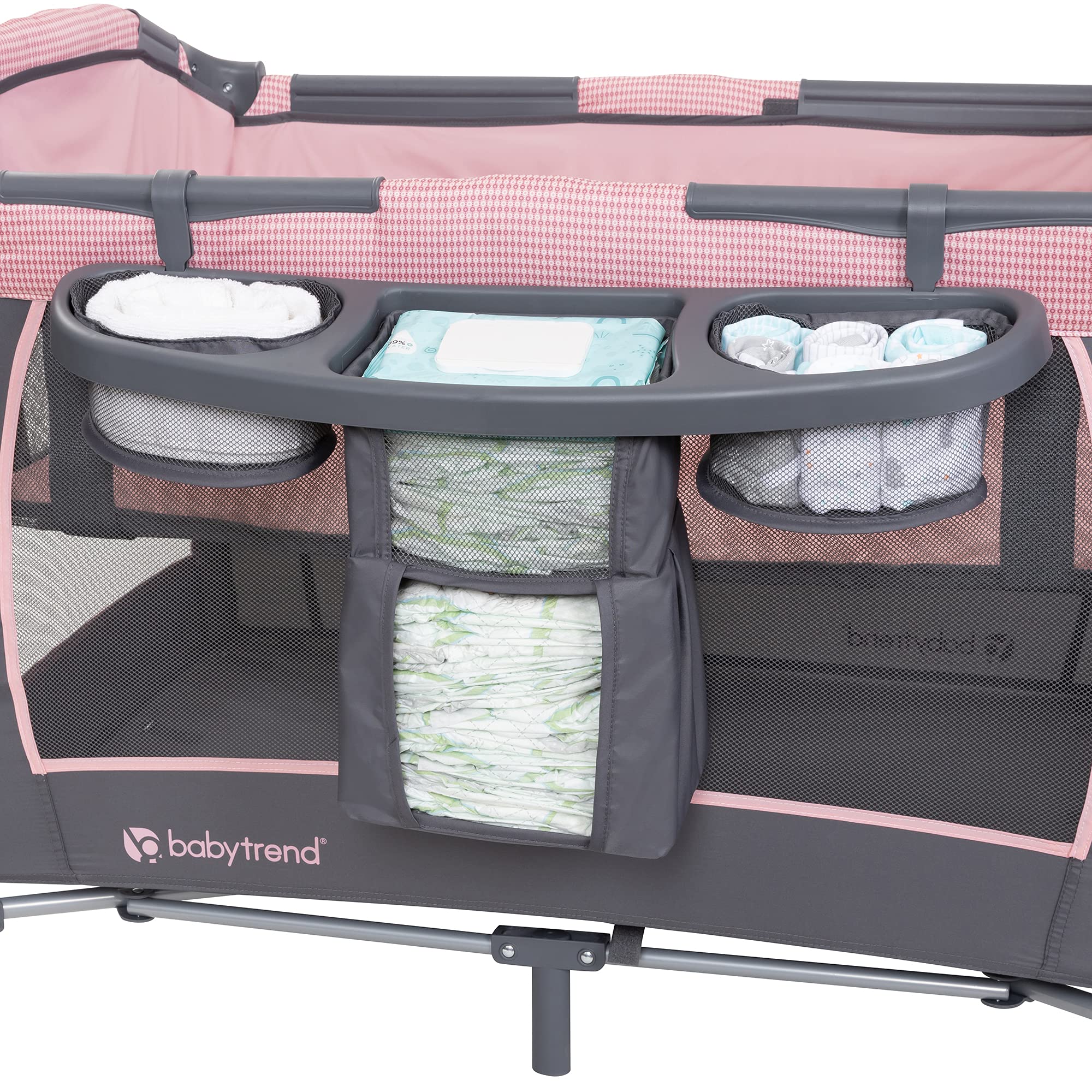 Baby Trend Lil' Snoppe Deluxe III Portable Infant Bassinet - Soft Pink for Newborns | Perfect for Nursery, Bedroom & Travel Use
