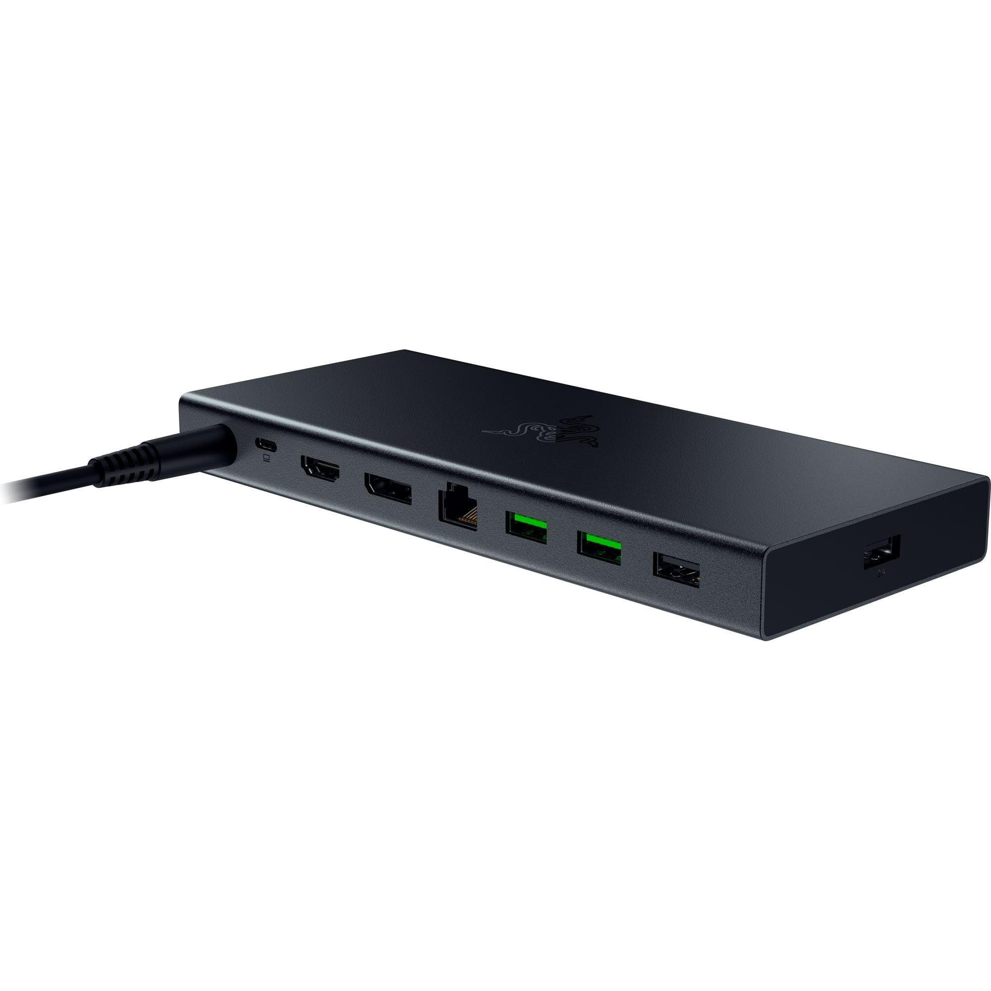 Razer USB 4 Dock - 14-in-1 Thunderbolt 4 Hub with HDMI, DisplayPort, Ethernet, USB-C/A, SD Card Reader & 3.5mm Audio - 4K 120Hz Dual Monitor Support - 100W Fast Charging for Laptop & Phone - Compact Aluminum Design - Windows & Mac Compatible - Perfect for Home Office, Gaming & Productivity Setup
