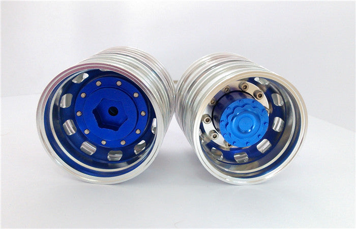 1/14 Scale TOUCANHOBBY Narrow Sponge Tires with Metal Rear Wheel Hub - Replacement Parts for RC Tractor, Truck & Dumper DIY Models - Perfect for Off-Road Racing & Construction Site Simulation