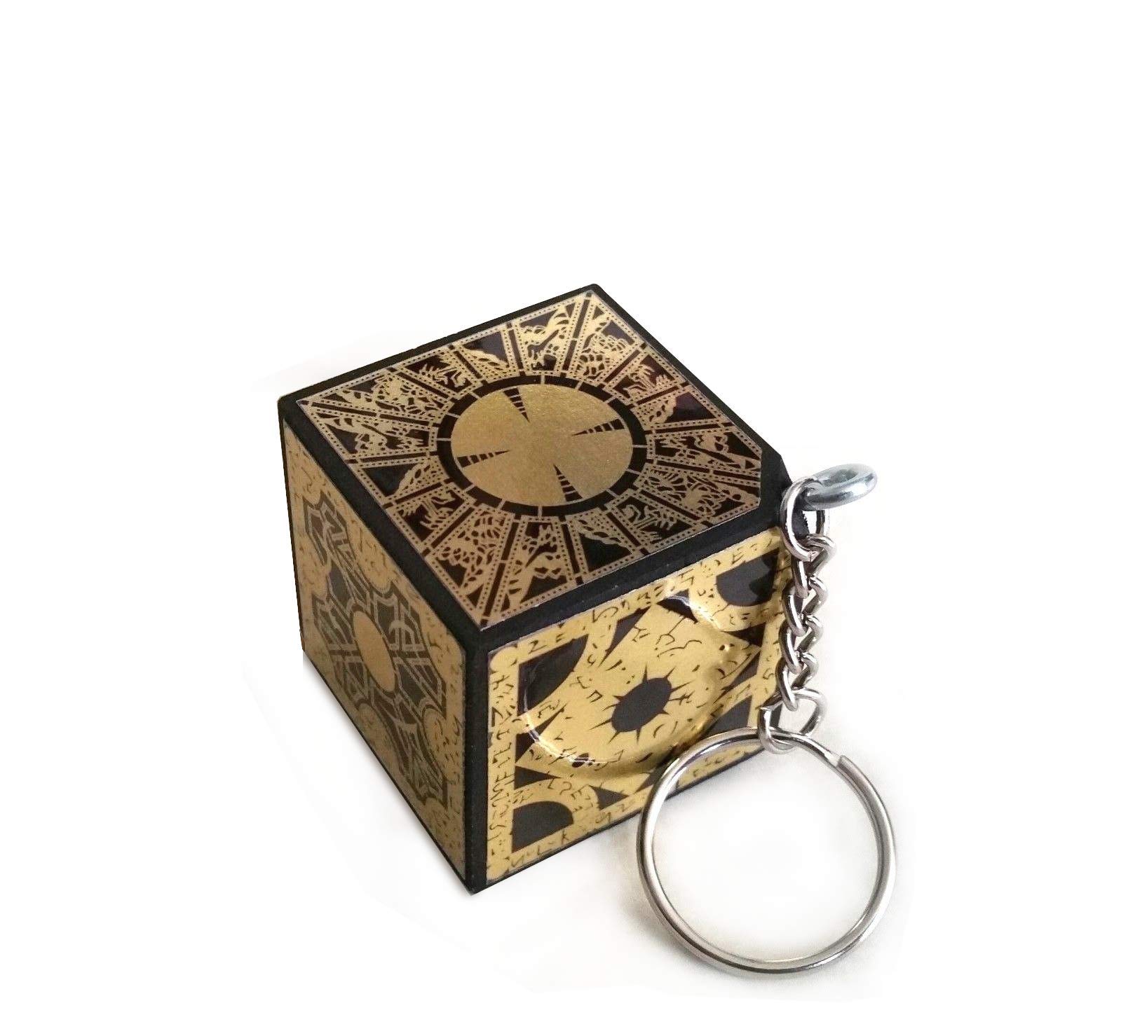 Official Hellraiser Puzzle Box Keychain - Horror Movie Collectible Key Chain for Fans - Perfect for Halloween, Cosplay, and Horror Merch Gifts