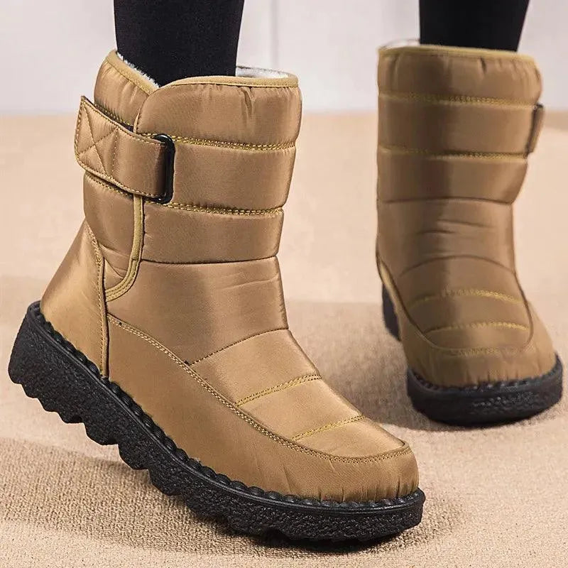 Women's Waterproof Slip-On Winter Boots - Warm & Comfortable Snow Shoes for Cold Weather, Outdoor Walking, and Casual Wear