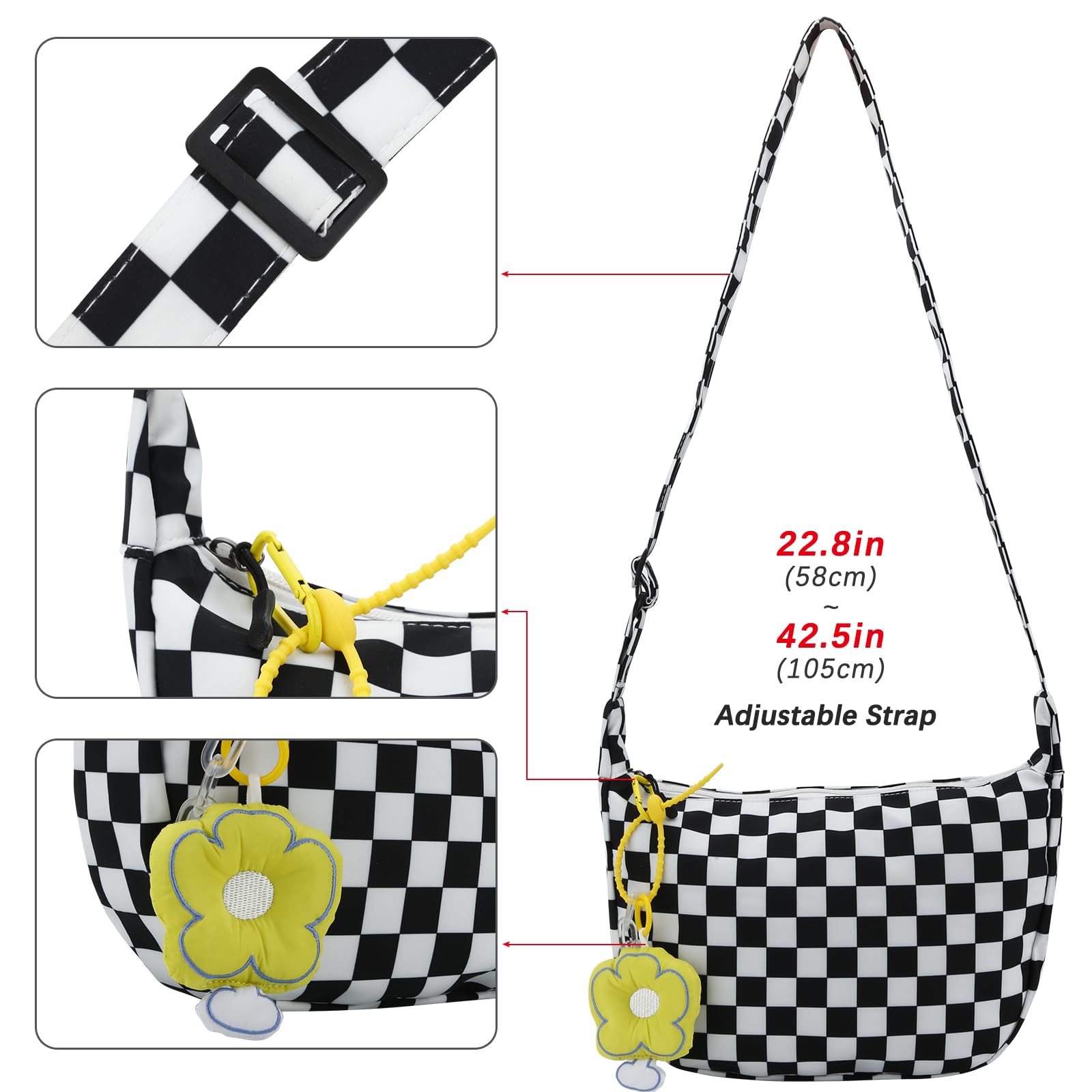 DOB SECHS Women's Small Crossbody Purse - Stylish Messenger Shoulder Bag for Everyday Use, Travel & Shopping
