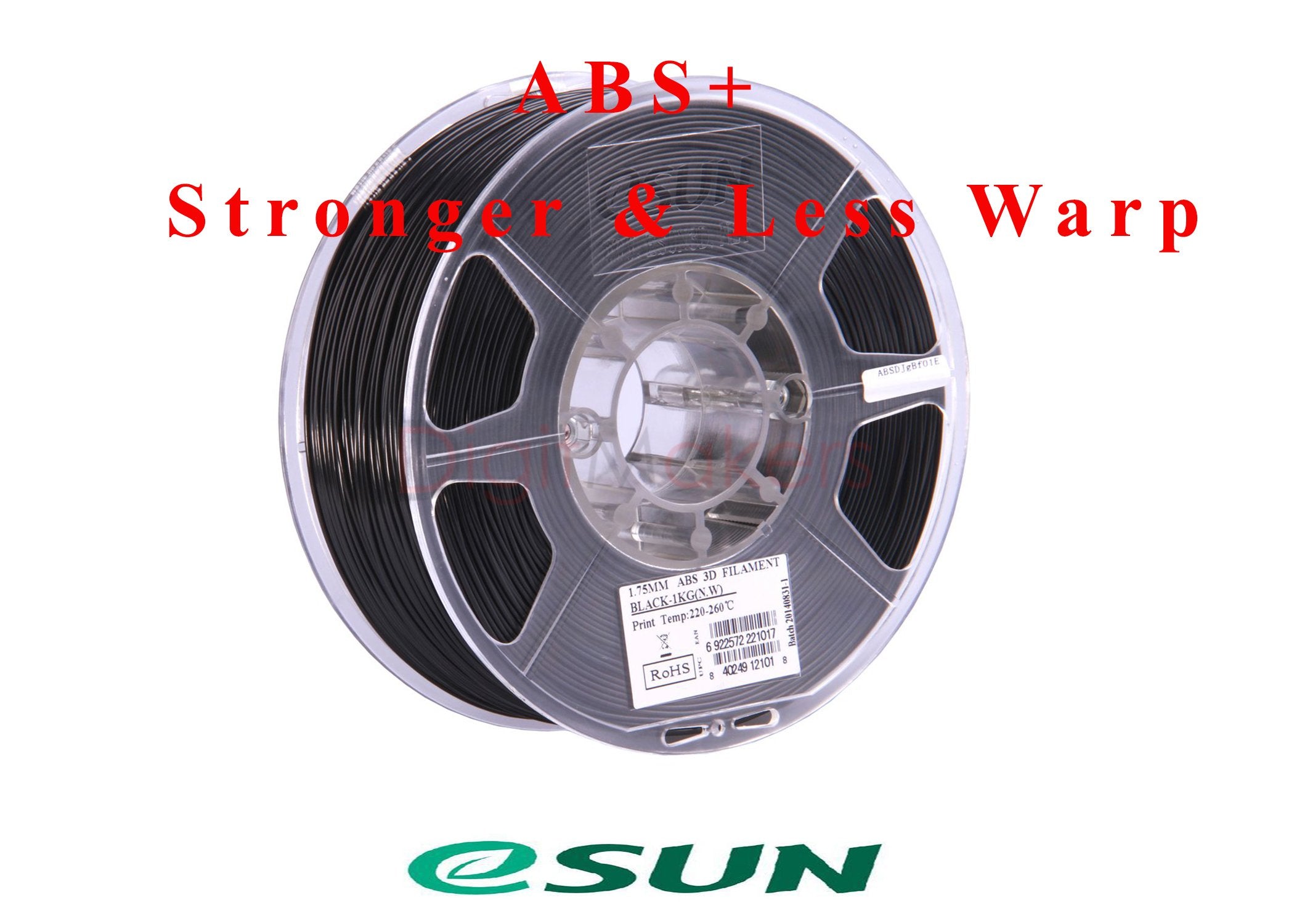 eSUN ABS+ 3D Printer Filament 2.85mm 1kg Spool - High Strength, Durable, Multiple Color Options for 3D Printing Projects and DIY Creations