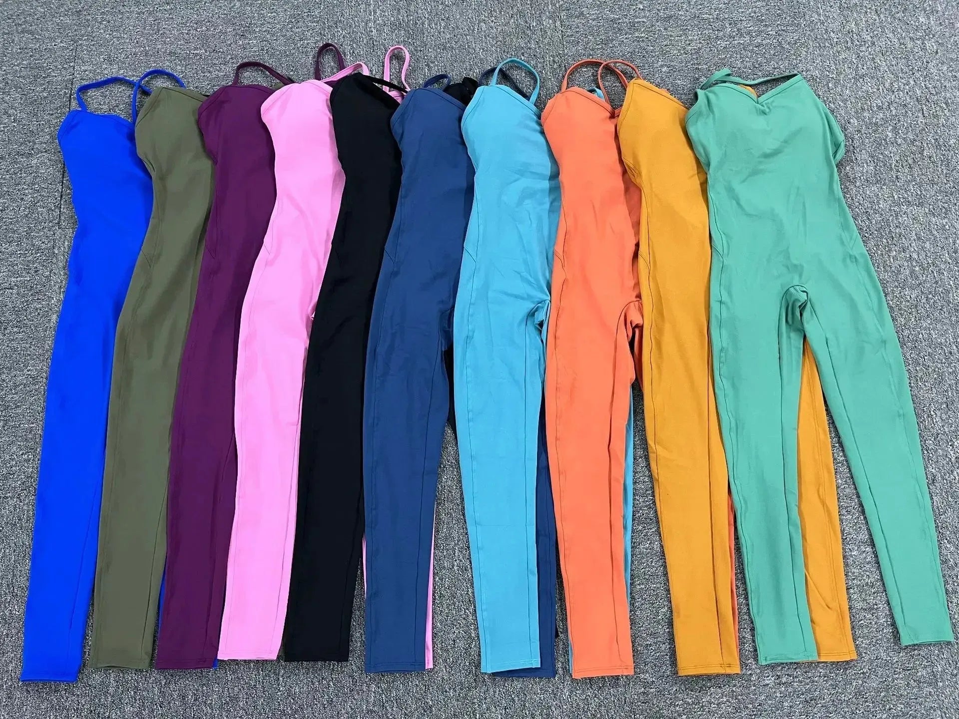 16 Colors Women's Yoga Fitness Backless Overalls Bodysuit - Sexy Sport Romper Jumpsuit with Leggings - Gym Workout Outfit for Yoga, Running & Dance