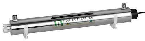 16W UV Water Purifier for Tiny House & 1 Bathroom - Whole House UV Filtration System | Clean Drinking Water for RV, Cabin, Mobile Homes & Small Spaces