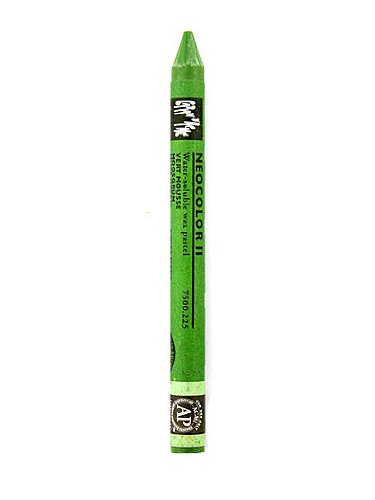 Caran d'Ache Neocolor II Aquarelle Water-Soluble Wax Pastels - Moss Green (Set of 10) | Professional Artist Colored Pencils for Watercolor Painting, Sketching & Mixed Media Art