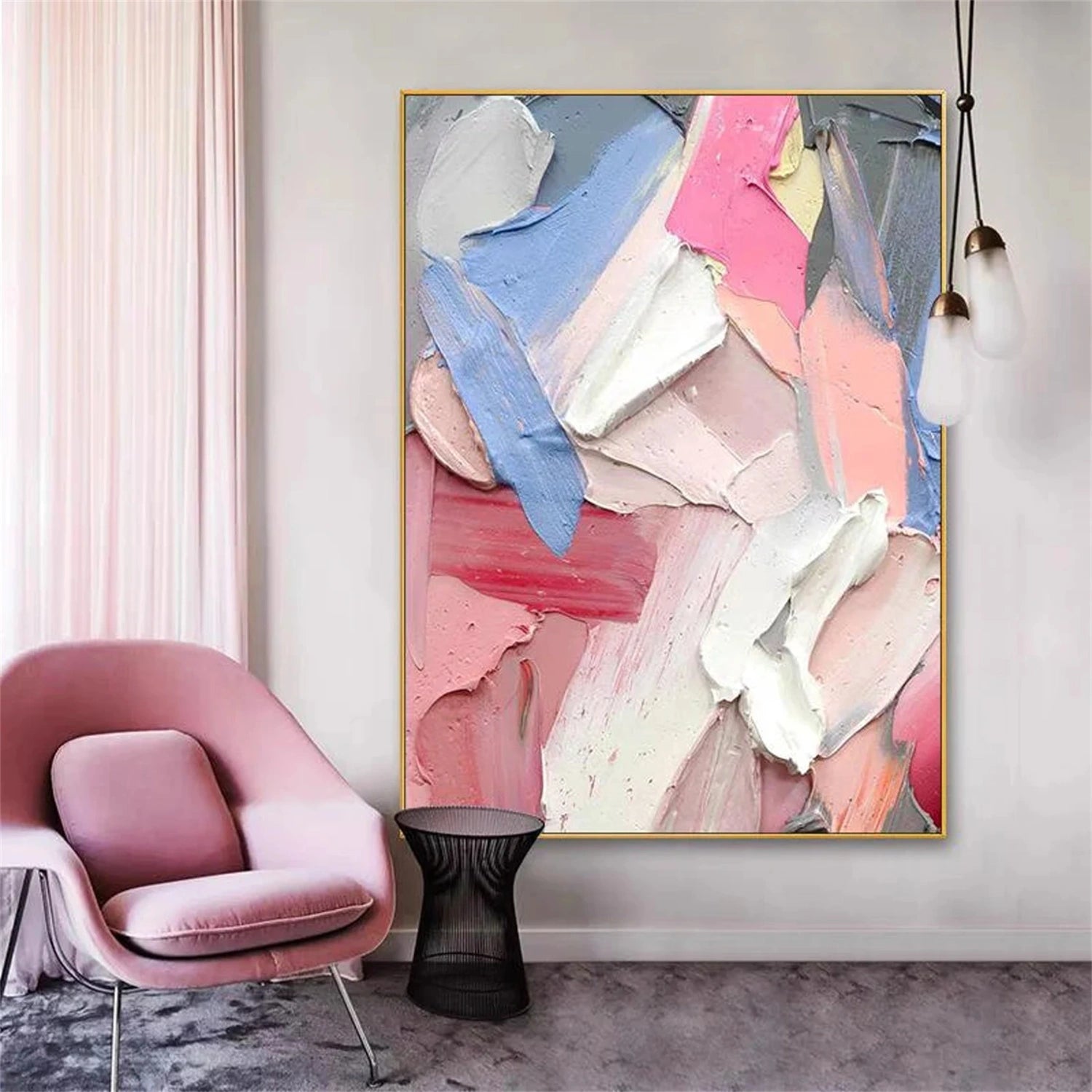 Abstract Painting #AB 299 - Modern Wall Art for Living Room, Bedroom & Office Decor - Handmade Canvas Artwork for Home & Office