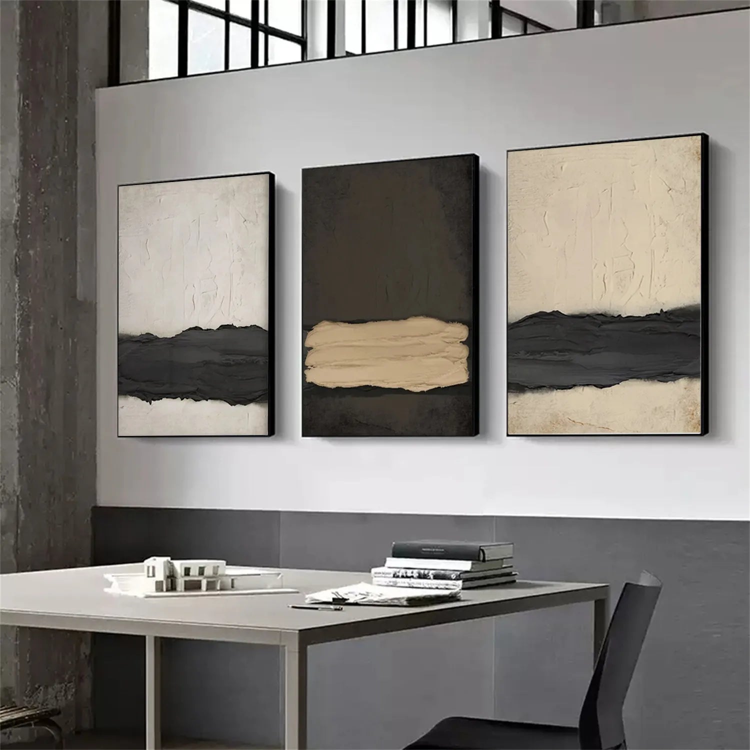 Abstract Wall Art Set of 3 - Modern Canvas Paintings for Living Room & Bedroom Decor #AB213 | Perfect for Home, Office & Gift Giving