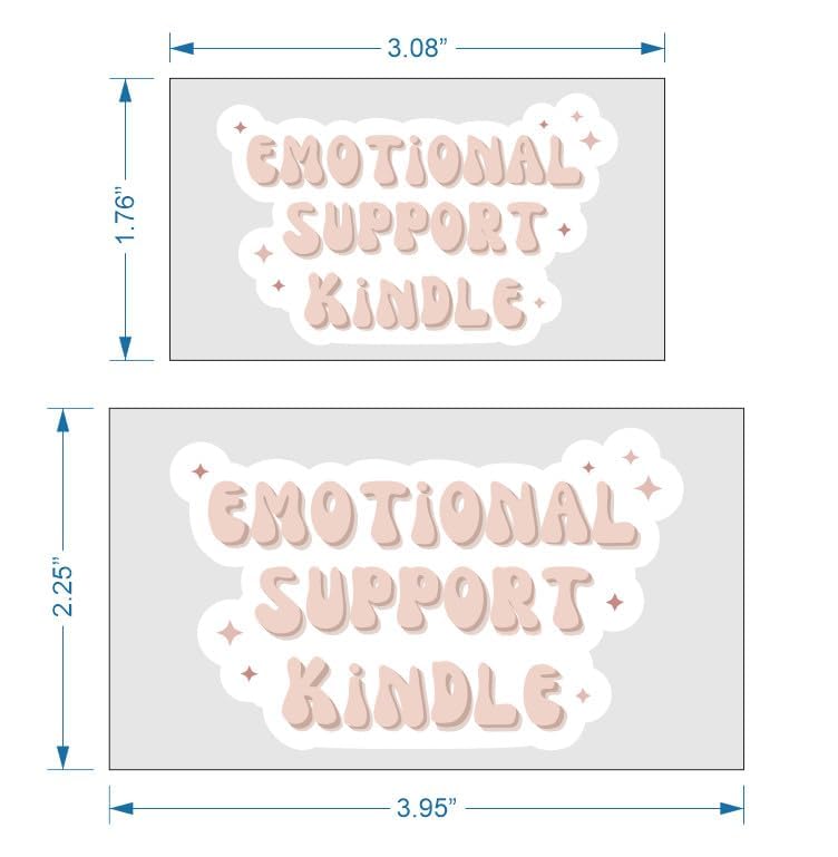 Emotional Support Kindle Sticker - 2 Inch Decorative Book Lover Stickers for Kindle, E-Readers, Laptops & Notebooks - Perfect Gift for Book Club Members, Teens & Adults - Great for Personalizing Your Reading Devices & School Supplies