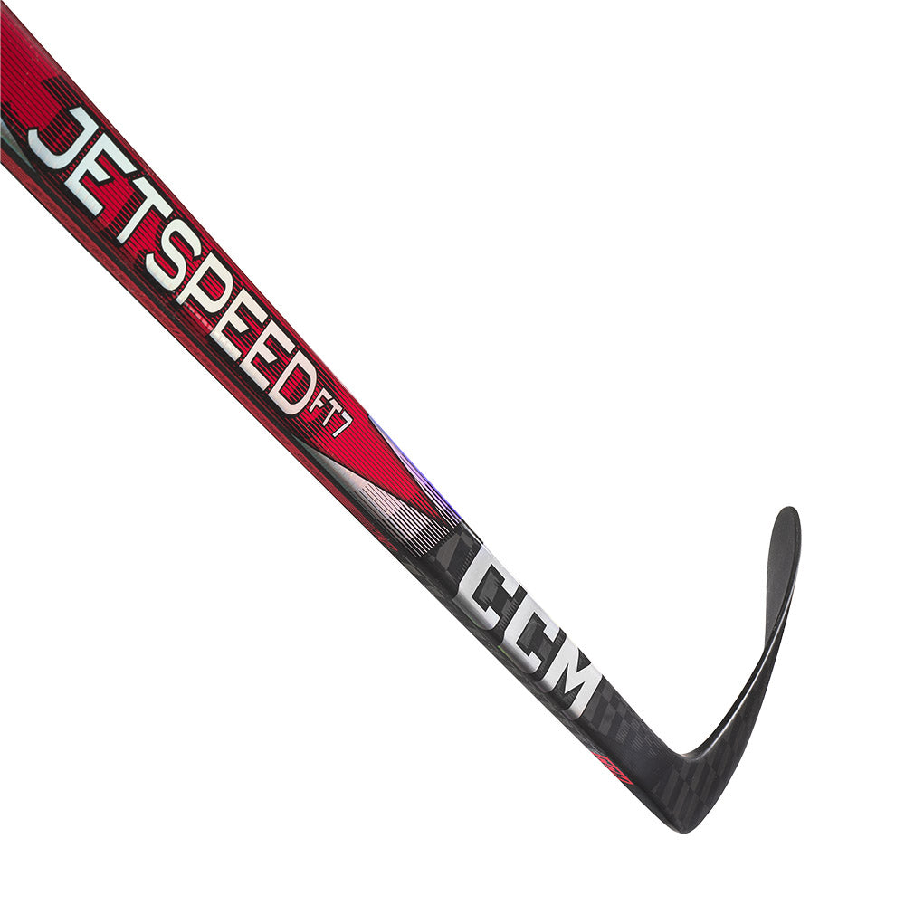 CCM Jetspeed FT7 Junior Ice Hockey Stick - Lightweight Composite Hockey Stick for Youth Players - Perfect for Practice, Games & Training