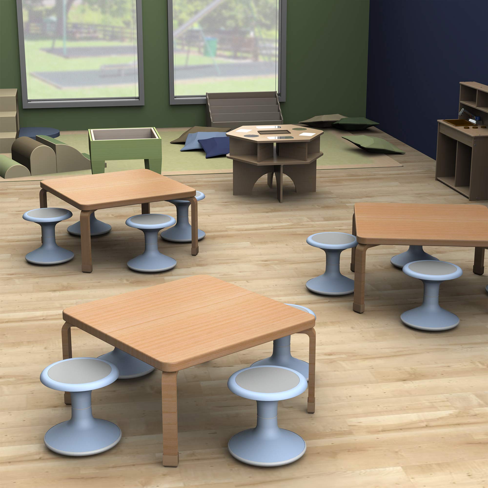 Sprogs Kids Active Motion Stool - Adjustable Flexible Seating for Classroom, Office & Home - 16