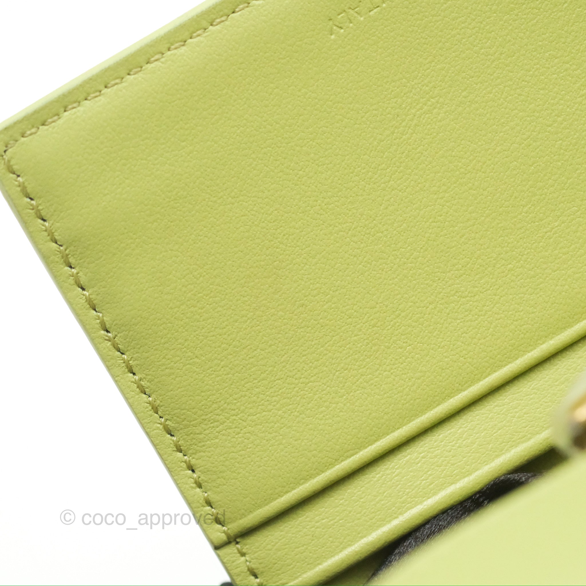Celine Small Triomphe Flap Wallet in Avocado Green | Shiny Calfskin Leather | Luxury Women's Wallet for Everyday Use & Special Occasions