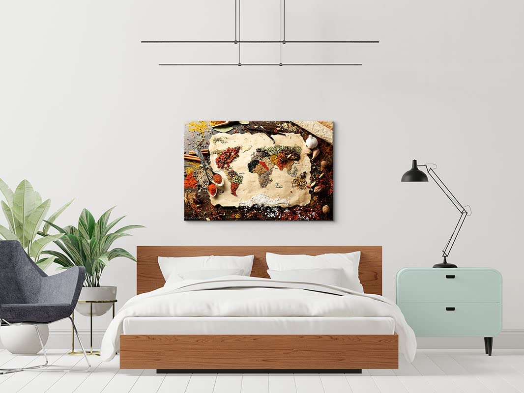 Kitchen Wall Art Decor - 16x24 Canvas Poster for Dining Room & Spice Decor
