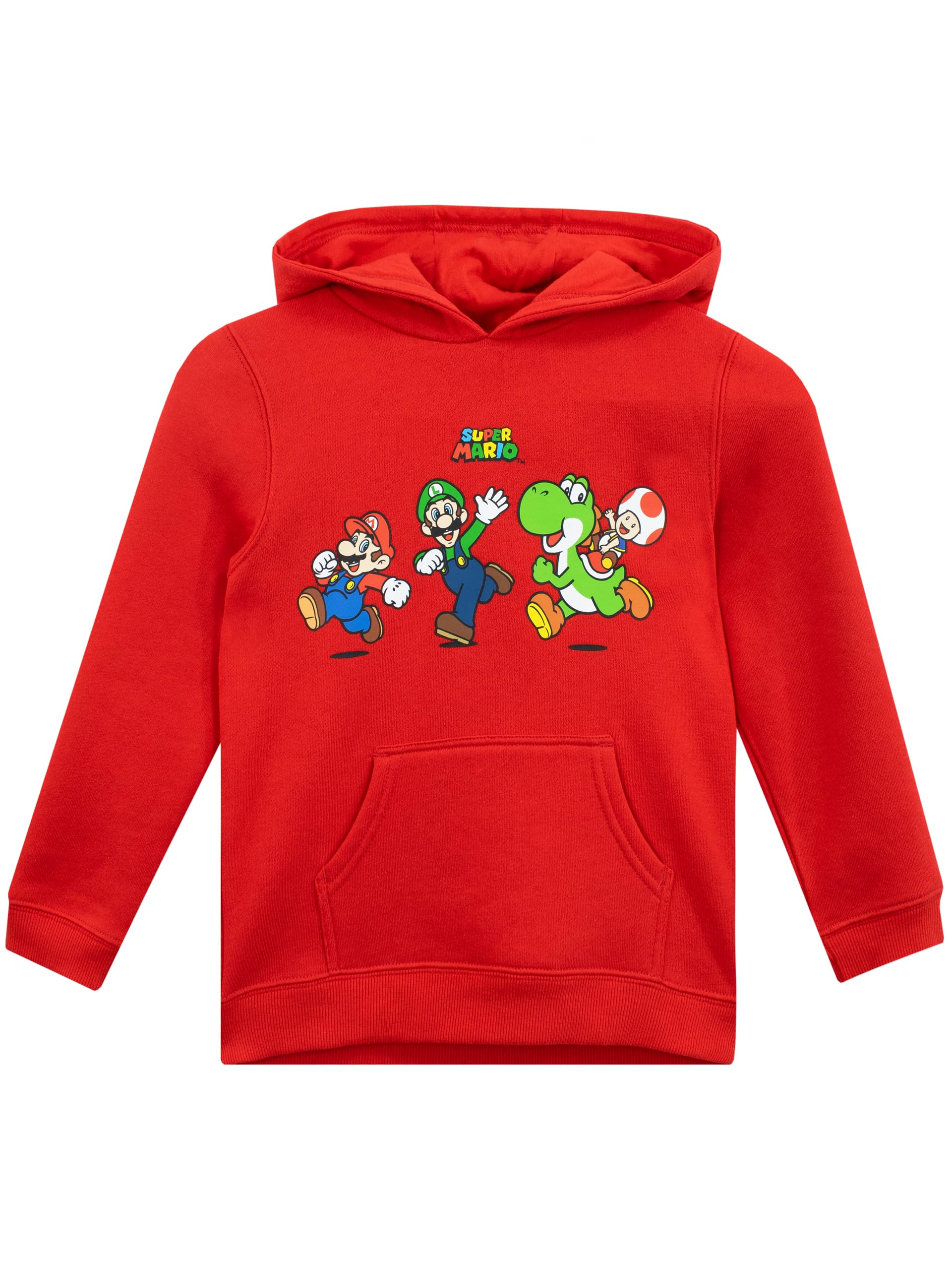 Official Licensed Super Mario Hoodie for Boys | Mario & Luigi & Yoshi Themed Sweatshirt | Ages 3-13 | Perfect for Gaming Parties & Cosplay