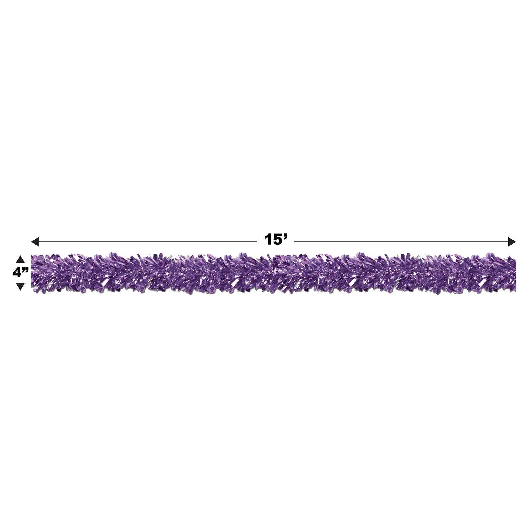 12 Pack Beistle 6-Ply Metallic Party Festooning Garland - Purple | Premium Holiday & Christmas Decorations for Home, Party, Wedding, and Birthday Celebrations