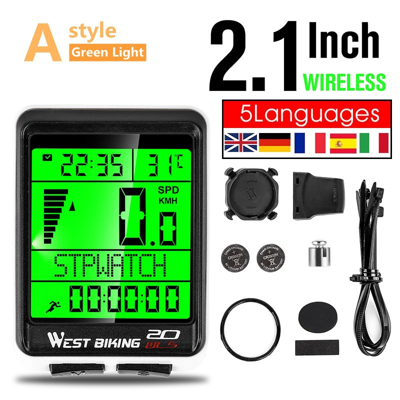 Wireless Bike Computer for MTB & Road Bikes - Waterproof Cycling Speedometer with Odometer, Stopwatch & Multifunction Display | Perfect for Commuting, Training & Outdoor Adventures