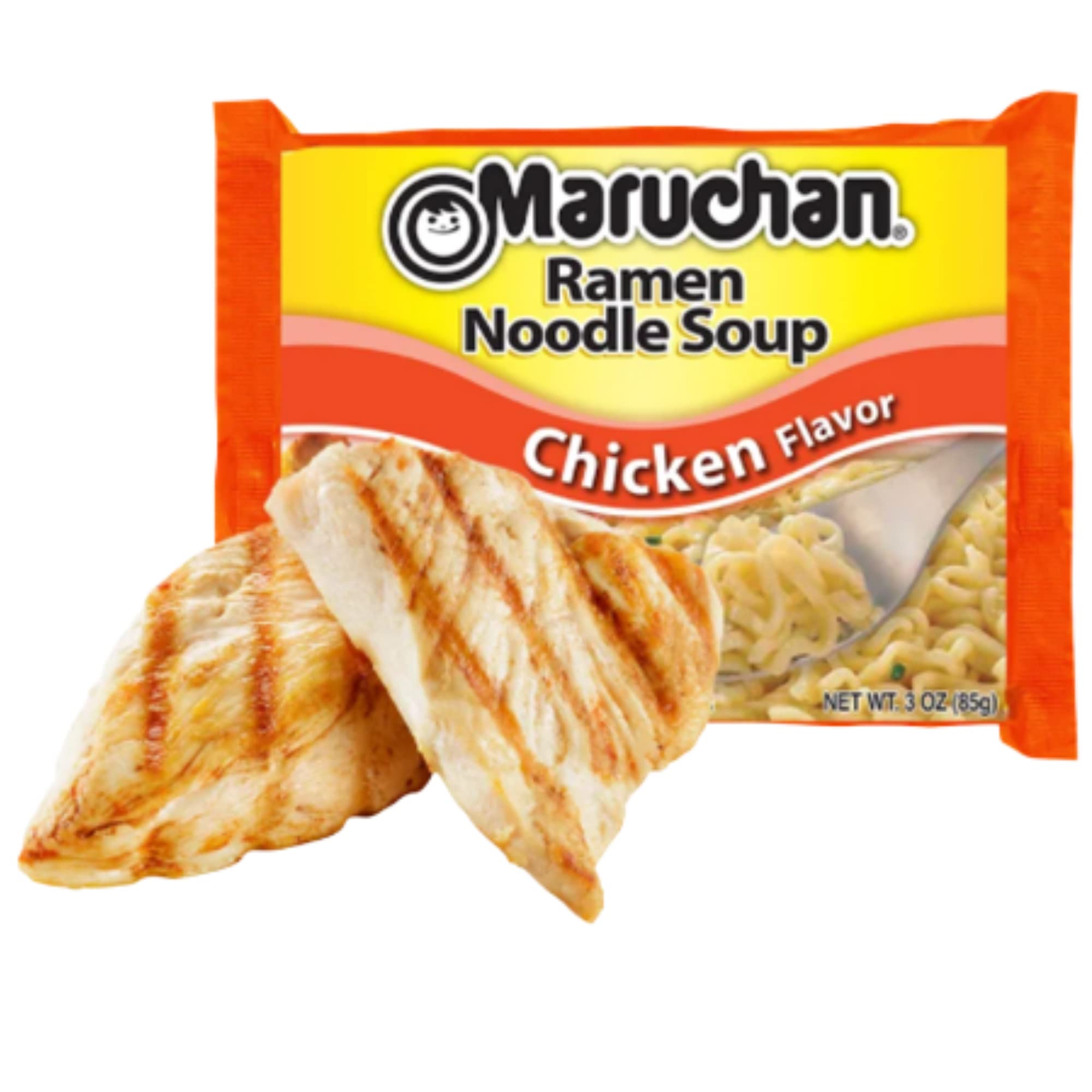 Ja’Cor Instant Ramen Noodles Soup 3 oz - Chicken Flavor, Quick & Easy Meal for On-the-Go, Office Lunch, College Dorm Snacks - Includes 24 Individual Packs + Reusable Chopsticks - Perfect for Travel, Camping & Emergency Food Supply