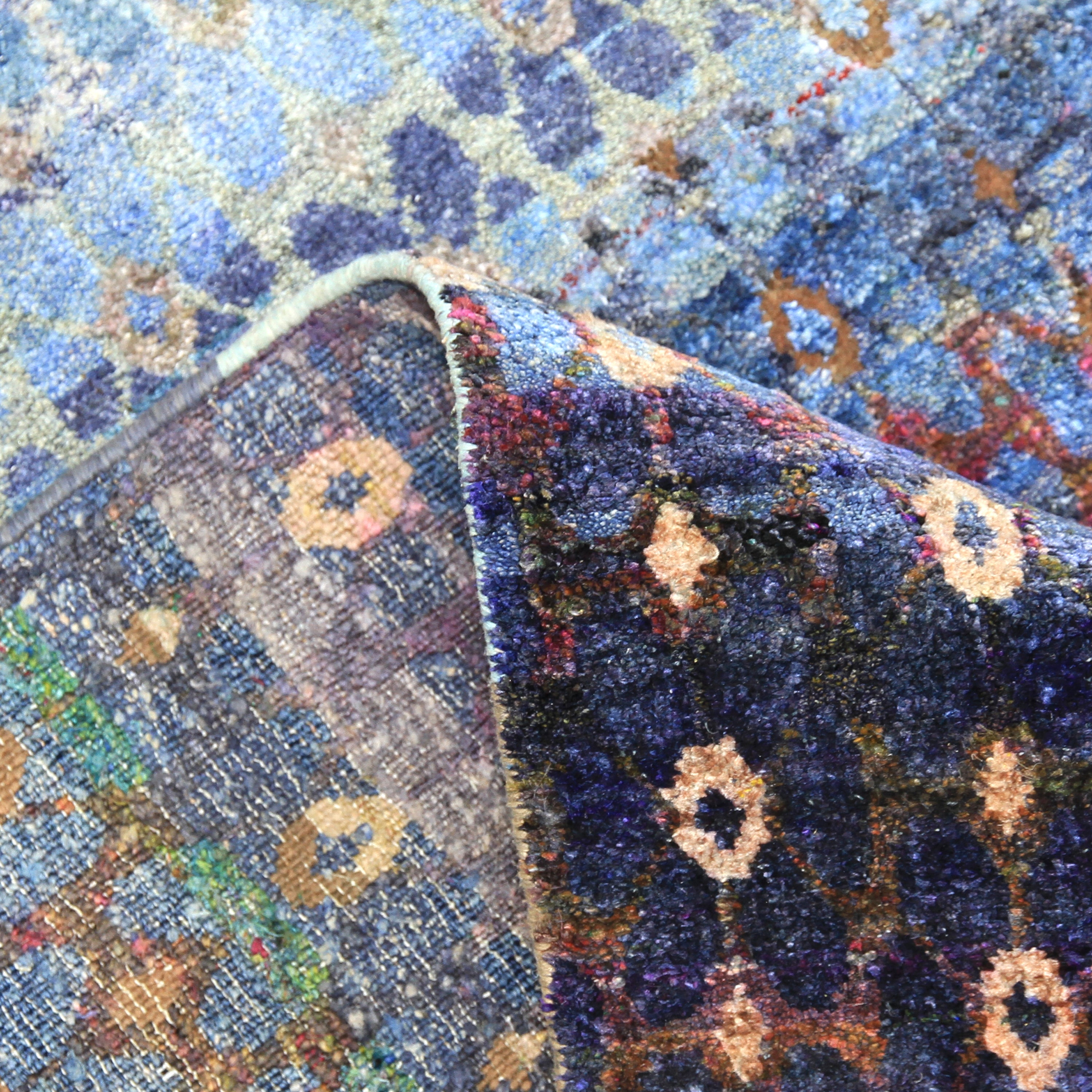 Blue Alchemy Transitional Silk Runner Rug 3'1 x 21'3 - Elegant Hallway Runner for Home Decor | Perfect for Living Rooms, Bedrooms & Entryways
