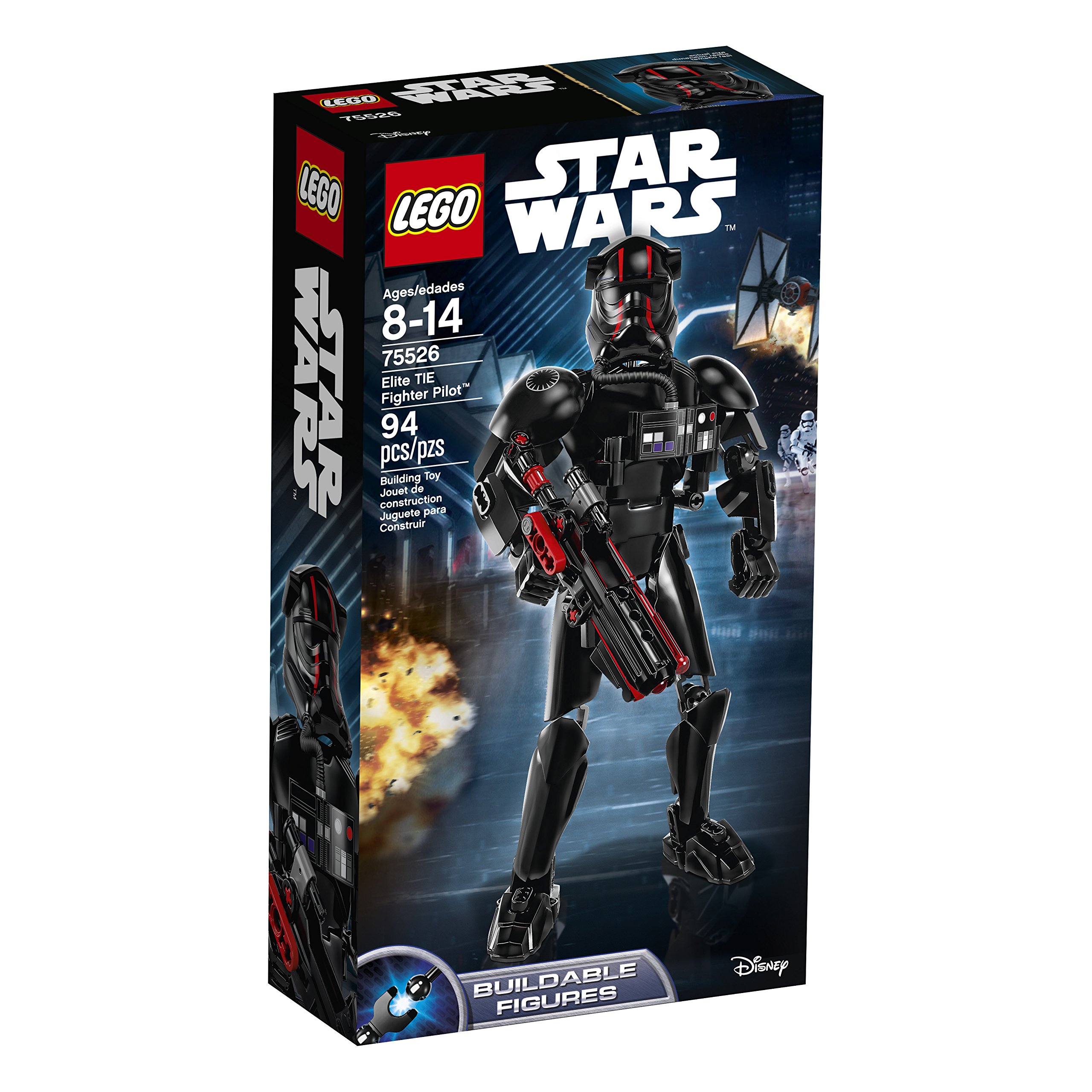 LEGO Star Wars Episode VIII Elite Tie Fighter Pilot 75526 Building Kit (94 Pieces) - Perfect for Star Wars Fans, Collectors & Creative Play - Great Gift for Kids & Adults - Build & Display for Home, Office or Playroom