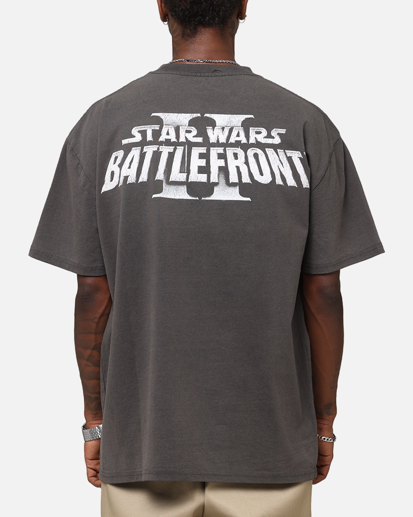 Star Wars Battlefront 2 Heavy Distressed Black T-Shirt - Vintage Graphic Tee for Men - Perfect for Cosplay, Gaming Events & Casual Wear