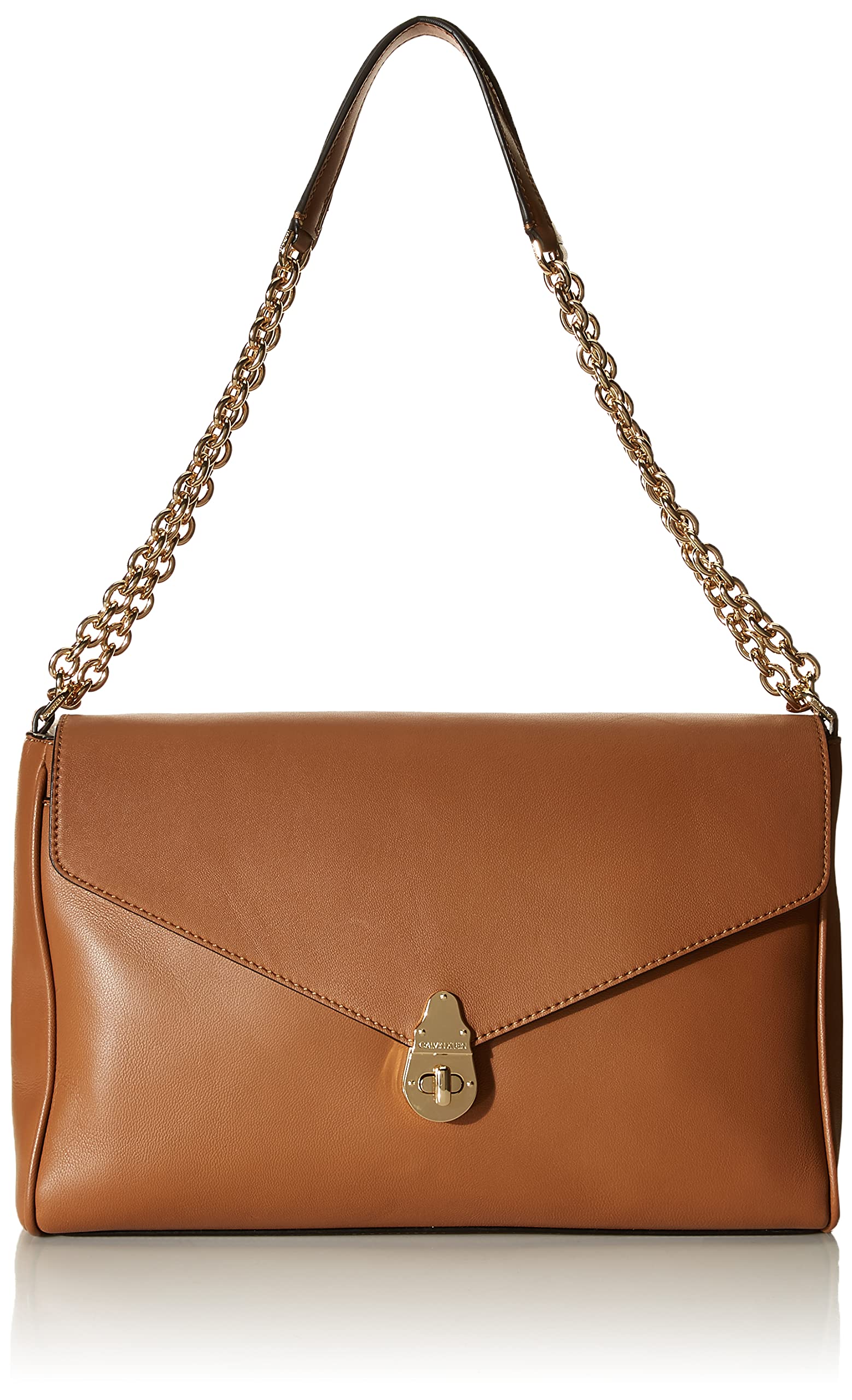 Calvin Klein Soft Lock Lamb Leather Large Convertible Crossbody Shoulder Bag for Women | Stylish & Spacious Handbag for Work, Travel & Everyday Use