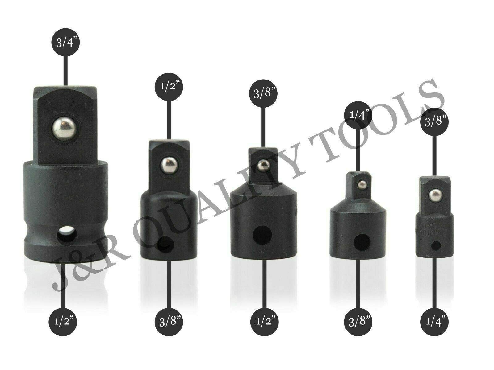 5-Piece VCT Socket Adapter Reducer Set - 1/4
