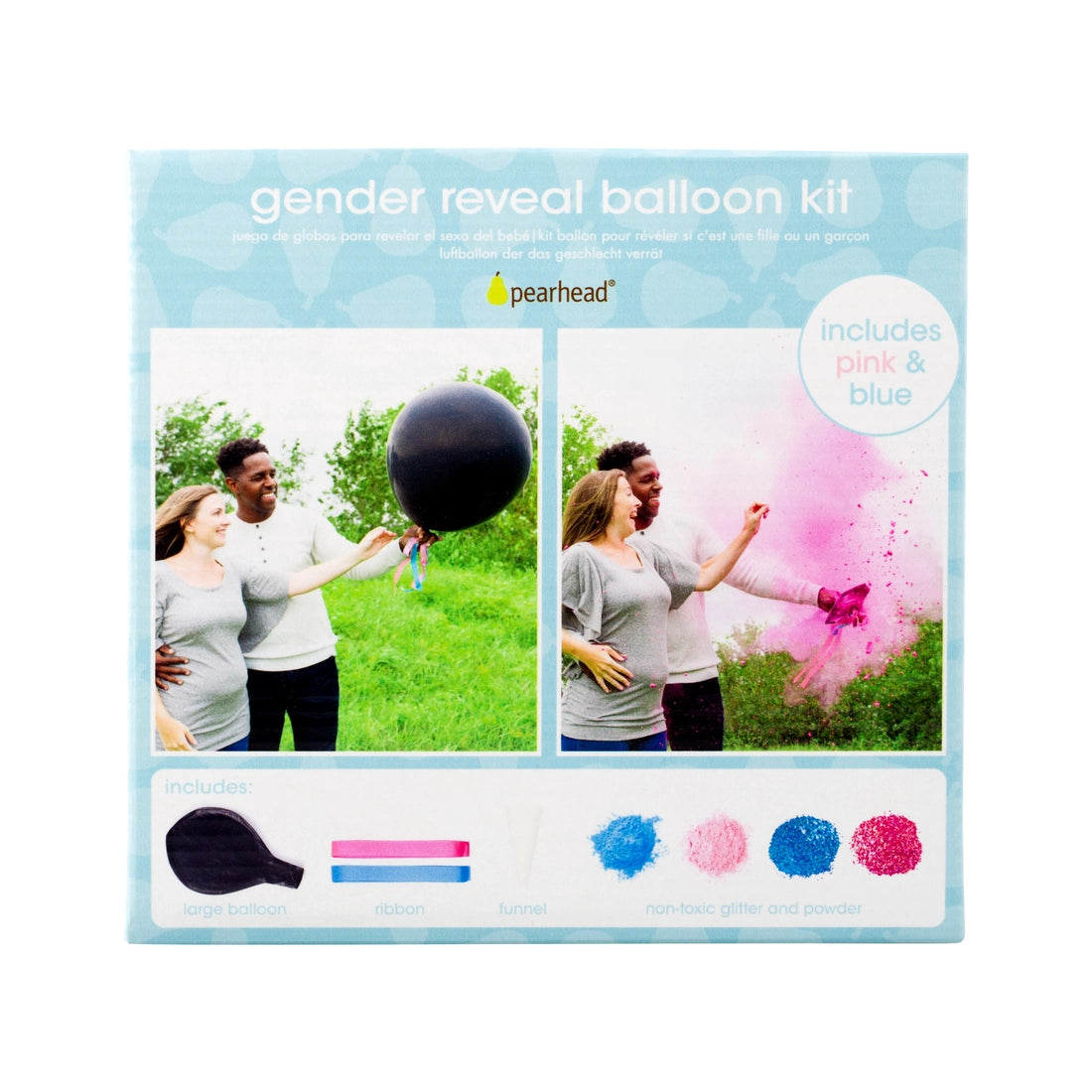 Gender Reveal Balloon Kit - Blue & Pink Confetti Balloons for Baby Shower, Gender Reveal Party Decorations - Perfect for Celebrations, Birth Announcements & Photo Backdrops