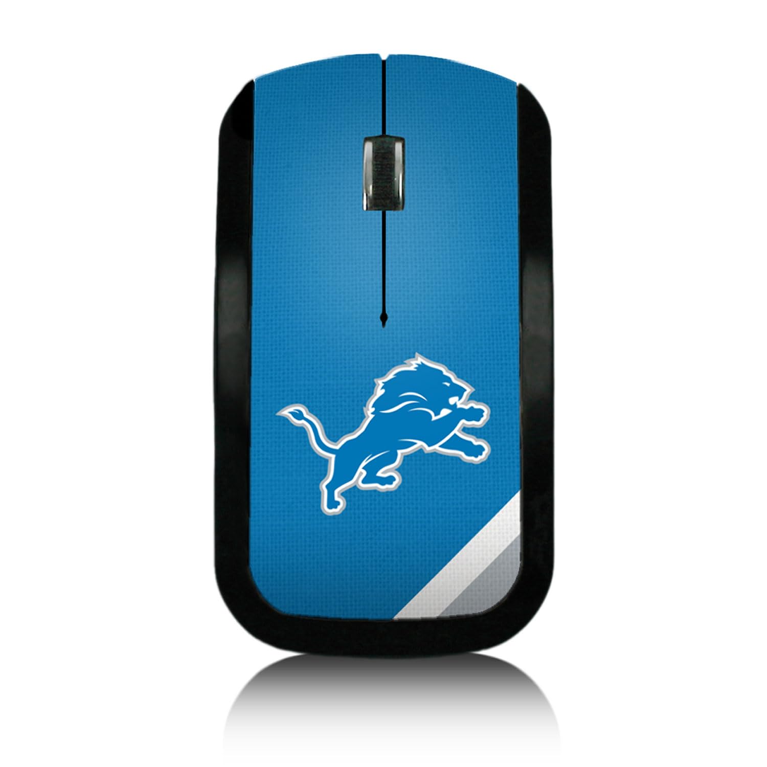 Detroit Lions Diagonal Stripe Wireless Mouse - Ergonomic Gaming & Office Computer Mouse with USB Receiver - Perfect for NFL Fans, Home Office & Gaming Setups