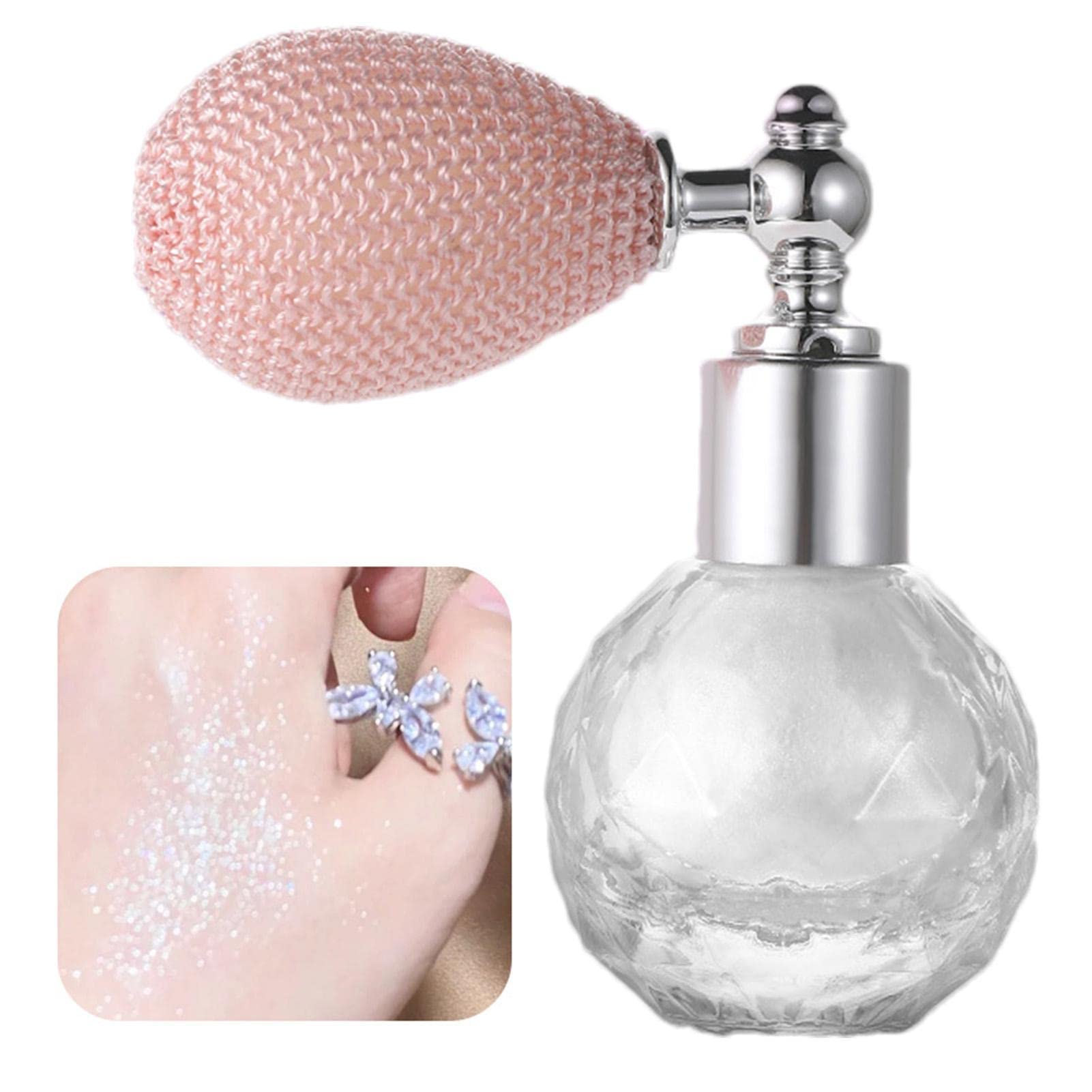Glitter Powder Spray - Shimmer & Sparkle Highlighter Loose Powder for Face, Hair & Body | Makeup, Festival, Cosplay & Photo Shoot Essential